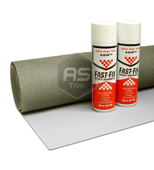 Oxford Cloud Grey Brushed 3m x 1.37m + Adhesive Kit HLB-401 Headlining