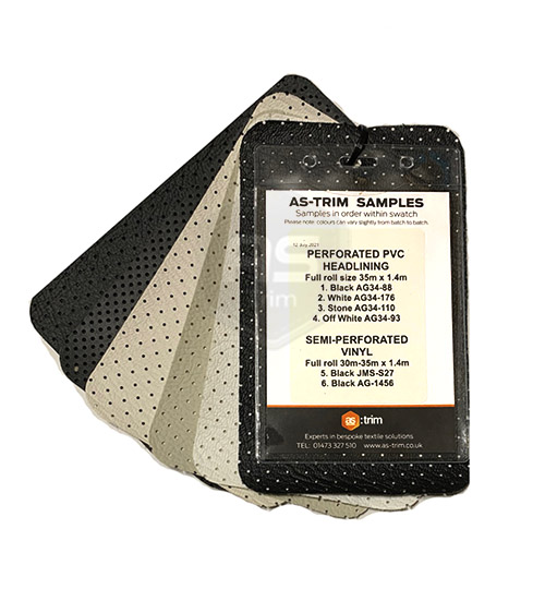 Perforated-Semi-Perforated PVC Vinyl Sample Swatch