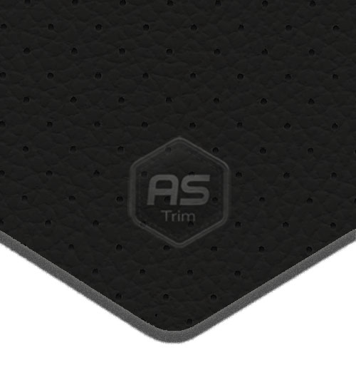 *Foam Backed* Thorpe Black Perforated Vinyl VTH-2502 Per Metre